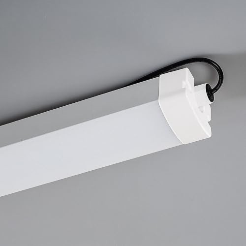 Mextronic Wannenleuchte Feuchtraumleuchte LED Feuchtraumwannenleuchte 6000K Kaltweiß 120CM 50W Langfeldleuchte, Entspricht Glühlampe: 500 Watts