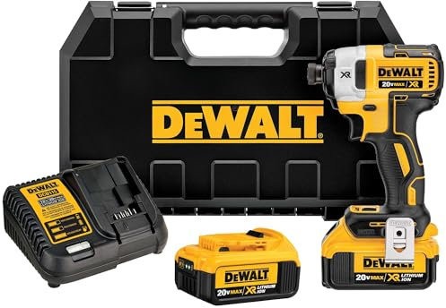 DEWALT DCF887M2 20V MAX XR Li-Ion 4.0 Ah Brushless 0.25 3-Speed Impact Driver Kit