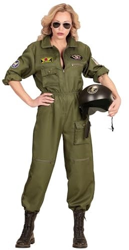 W WIDMANN MILANO Party Fashion - Kostüm Kampfjetpilotin, Overall, Pilotenanzug, Uniform, Faschingskostüme