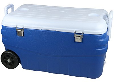 Glacière Rigide 150 litres, Bleu/Blanc