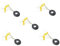 Milepetus 300/600 Stück Gummi Angeln Bobber Stopper,6 in 1 Float Sinker Stopps,3 Größen Schwarz Rot Orange Oval Zylinder Float Stop Verfügba (Orange-Oval, S-300Pcs)