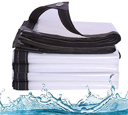 ZHCHL Abdeckplane Wasserdicht Transparent 2mX2m, Schutzplane Wasserdicht, Plane Transparent Mit Osen, Für Gartenmöbel Grill Auto Pool Trampolin