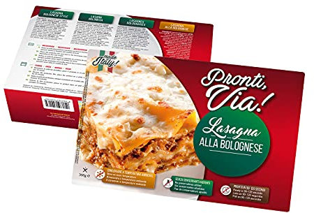 PRONTI VIA LASAGNA, il Piacere della Cucina Tradizionale Italiana, Piatti Pronti, Confezionato per la Tua Comodità ('300 g (Confezione da 1), alla Bolognese)
