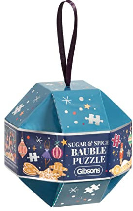 Gibsons GIBG9509 Weihnachtskugel 200 Teile Zucker und Gewürz | Nachhaltiges Puzzle Tolles Geschenk für Erwachsene Games