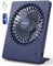 TriPole USB Desk Fan, Portable 2000mAh Battery Rehcargeable Table fan, 3 Speeds 4-16H Silent Mini Fans 180° Adjustable Handheld Fan for Office, Bedroom, Home, Travel, Camping Blue