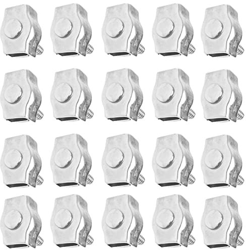 20 Stucks M3 Drahtseilklemme, Simplex Klemme, Edelstahl Seilklemme, Langlebig Stark, Starke Tragfähigkeit, Verwendet Schiffen Baustellen Befestigen Seilen