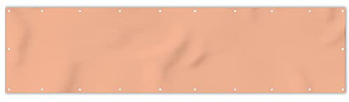MuchoWow® Balkon Sichtschutz Sichtschutzmatte Balkonbanner Abdeckung für Terrasse Balkon Windschutz Blickdicht Wetterfest 300x75 cm Aprikose - Rosa - Pastell - Einfarbig - Orange