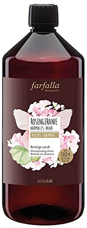 FARFALLA Mildes Shampoo, Rosengeranie, Refill, 1l