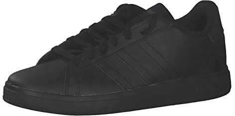 adidas Grand Court Lifestyle Tennis Lace-Up Shoes Chaussures, Carbon Black/Carbon Black/Grey Six, 36 2/3 EU