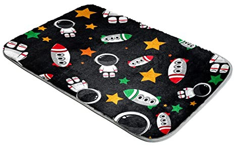 Shag Teppich Ultra Soft Plüsch Teppiche Kunstfell Teppiche Weltraum Astronautical Fly Rockets