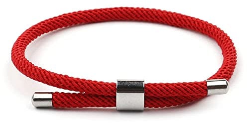 ZENSE - Bracelet rouge pour homme en corde tressée ajustable ZB0368