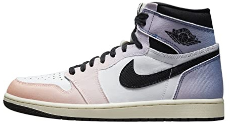 Nike Air Jordan 1 Retro High OG Herrenschuhe, Vivid Orange/Schwarz-Iced Lilac, 46 EU