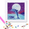Diamond Painting Set Mit Holzrahmen,5D Strass-Stickerei Dolphin Full Delfin Mosaikherstellung, Malen nach Zahlen Diamant Anfänger - Meereslebewesen Kunst Basteln für Kinder Mädchen, Erwachsene