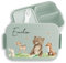 Kinder Bento Box Midi für Mepal Bentobox - Lunchbox Waldtiere Brotbox Tiere Wald Tier Hase I Reh I Bär I Fuchs - 900 ml - Sage Grün - frühstücksbox krippe brotdose mädchen kindergarten tieren