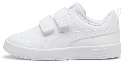 Puma Courtflex V3 V Ps Sneaker für Kinder, Puma White Puma White Silver Mist, 1.5 UK