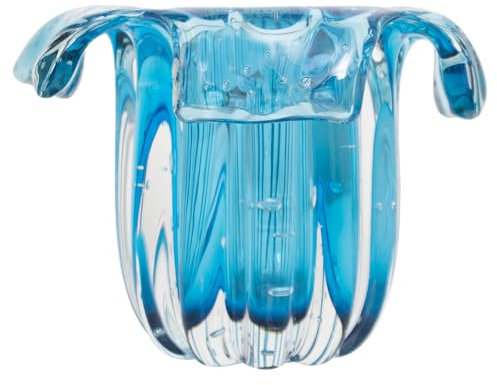 Jarrón de cristal soplado de lujo, jarrón de cristal de Murano, arte brasileño hecho a mano, jarrón de centro de mesa, jarrón de arte moderno, decoración única del hogar, sala de estar, boda, oficina,