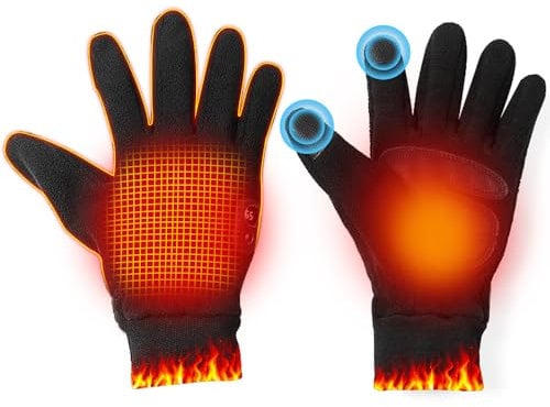 OBEST Heated Gloves Rechargeable Gloves for Men Women Battery Powered Electric Heating Gloves for Cold Winter Arthritis Hands Outdooor Hiking Walking Camping