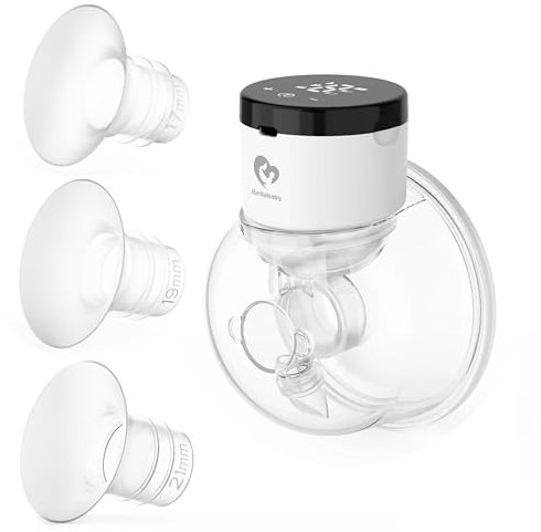 Tire-lait Electrique Main Libre, Bellababy Tire lait sans fil avec Ecran Tactile LCD, avec 4 Modes et 9 Niveaux Brides de 24 mm, avec Insert de 17mm, 19mm, 21mm, 1 Pièce
