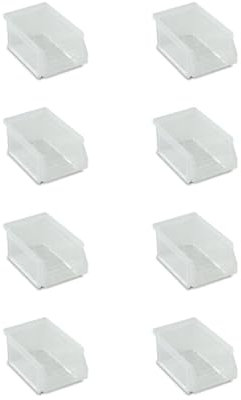 Tayg Packung mit 8 stapelbaren Schubladen aus Kunststoff, Nr. 55, Organizer für Schrauben, Schubladen, Aufbewahrungsbox, rechteckige Kunststoffeimer, 33,6 x 21,6 x 20 cm