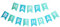 5M Happy Birthday Girlande, Geburtstag Wimpelkette Partyzubehör Geburtstagspartie Wand und Türdekoration für Männer Jungen Frauen und Mädchen, Blau Grün