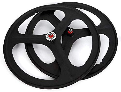 Fahrrad-Laufrad, 700C Fixed-Gear-Räder, 26-Zoll-Fixed-Gear-Fahrrad-Laufradsatz, 3-Speichen-Felge, Single-Speed-vorne und hinten, Fixie-Fahrradräder, Schienenrad, Drahtreifen-Fahrradrad, (vorne und h