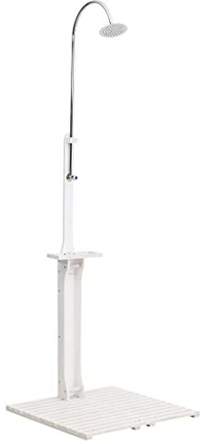 Doccia da Giardino Bianca in Legno (6,65 kg)-Casa e Giardino