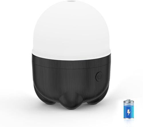 SEEDSEEL 150ML Cordless Battery Operated Essential Oil Diffuser, Portable Rechargeable Diffuser with 7 LED Color ChangingLights （Dark wood）