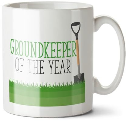 Black Raven Design - Groundkeeper of The Year - Funny Gardener, Gardening Job Gift Mug, Ceramic, 11fl oz