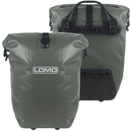 Lomo Zephyr Bike Pannier - Grey Cycling Dry Bag Pannier