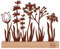 UNUS Aufsteller Silhouette Blumen rost