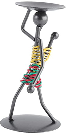 Cabilock Classic Iron Candle Holder Man Shape Frame for Home Decor Sturdy and Decorative Candle Accessories for Bar