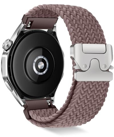 RoYiio Bracelet Nylon 22mm pour Xiaomi Watch S4 Band Redmi Watch 5 Active/Lite Respirant Doux Confort Bracelet de Montre pour Huawei GT 5 Pro 46mm /Garmin Venu 3 /Forerunner 265 - Violet Fumé