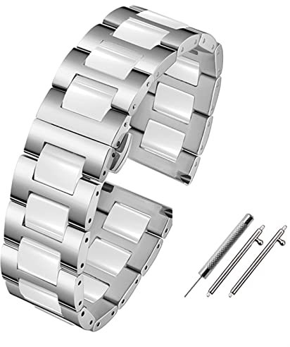FACDEM Smart watch band 20mm 22mm braccialetto di ceramica Per Samsung gear S2 S3 S4 Cinturino di Ricambio Per HUAWEI watch2 Pro gt2 bande magiche, 18mm, Agata