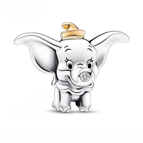 JOME Charm aus 925er Silber | Inspiriert von der magischen Welt von Disney | Kompatibel mit europäischen Armbändern (Dumbo 100. Jubiläum)