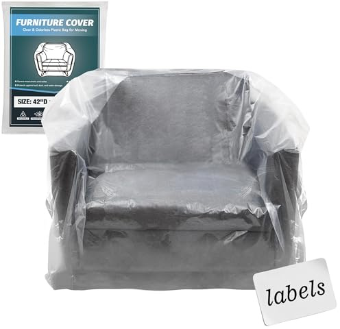 Vindafjord Clear Plastic Moving Chair Furniture Covers for Storage