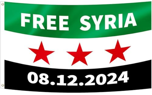 Fopytu Kostenlose Syrische Armee-Flagge, Syrische DREI-Sterne-Flagge, Banner Zum Aufhängen, Heimdekoration, Flaggen, Armee Von Syrien, Banner Zwei Metallösen