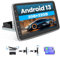 Hexinex Android 13 Radio Coche 1 DIN Universal con Pantalla Táctil y Giratoria de 10 Pulgadas, con CarPlay/AndroidAuto/Mirror Link, WiFi/GPS/Bluetooth/RDS/USB/FM/Mandos del Volante y Cámara Trasera