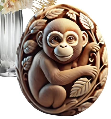 Carved Animal Craft Eggs - Resin Animal Carving Craft | Easter Carved Eggs Basket Stuffers | Egg Carving Decorations | Carved Easter Eggs with Vivid Animal Designs | Artistic Egg Craft for Beginners