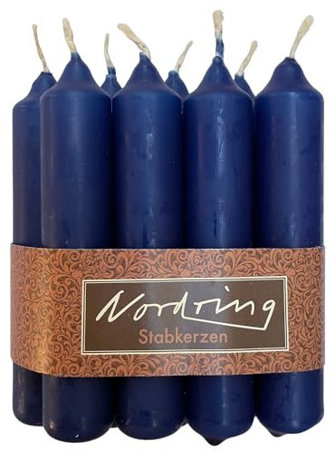 Nordring 8 Stabkerzen nachtblau 2,2 x 11 cm hoch