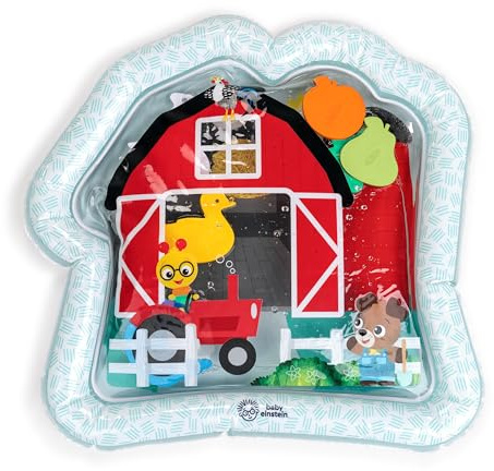 Baby Einstein Farm Explorers Cal's Sensory Barn Tummy Time Water Mat, Ages 0-36 Months