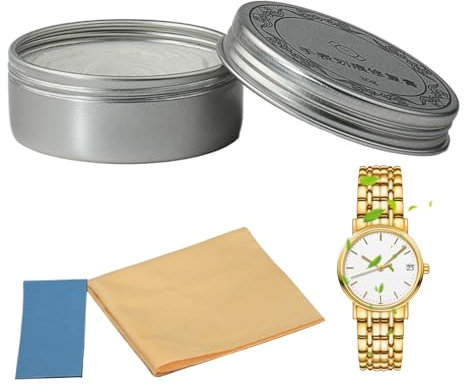 Fenayuu Crema para eliminar arañazos en relojes, pulidor de reloj, crema de limpieza de larga duración, protección duradera, pulido para joyas, cadenas de metales preciosos