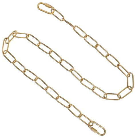 jojofuny Heavy Duty Pendant Light Chain with Connection Locks Iron Chandelier Hanging Links for Home Office Height Industrial Fixture Chain with Easy Installation and Smooth Surface