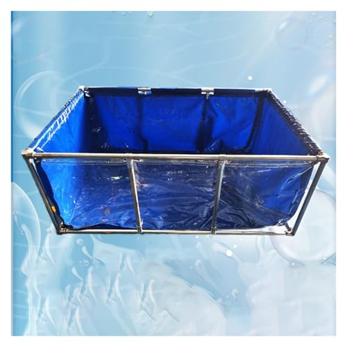 Oberirdischer Fischteichpool – strapazierfähige Leinwand mit transparenter Sichtscheibe, Ablassventil, ideal für Fisch- und Garnelenzucht, Hydrokultur (2 x 1 m) – perfekt für Aquaponik-Anlag
