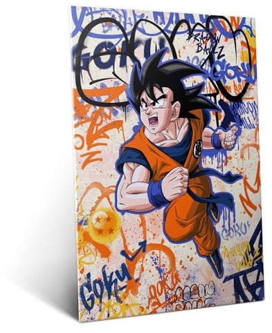 Displate Metallposter Dragon Ball Z - Urban Legend Goku - Wanddeko Poster für Schlafzimmer Magnetische Befestigung 32 x 45 cm