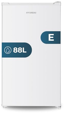 HYUNDAI Frigorifero bianco, 1 anta, HR84500E, capacità 88 litri, ciclica, basso livello sonoro, porta reversibile, apertura tipo maniglia, classe energetica E
