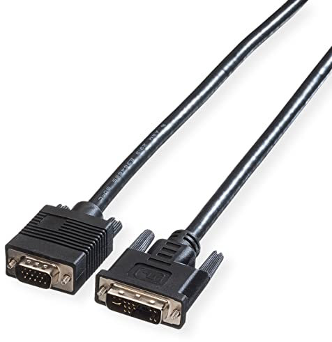 ROLINE DVI-VGA-Kabel, DVI (12+5) ST - HD15 ST, 2 m