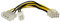 StarTech.com 15cm 4pin auf 8pin EPS-Netzadapter mit LP4 - Bu/St - Stromadapter Buchse/ Stecker