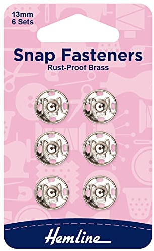 Sew On Snap Fasteners 13mm Nickel