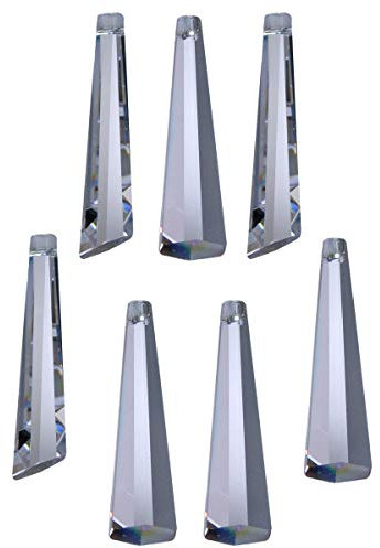 7X Regenbogenkristall Icicle/Eiszapfen 76mm Crystal 30% PbO~ Feng Shui Lampen Kronleuchter