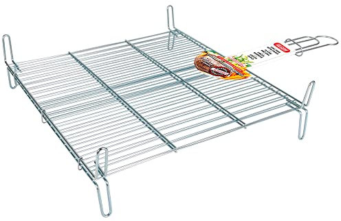 ALPGRILL – Double Grille pour Barbecue de 50 x 50 cm